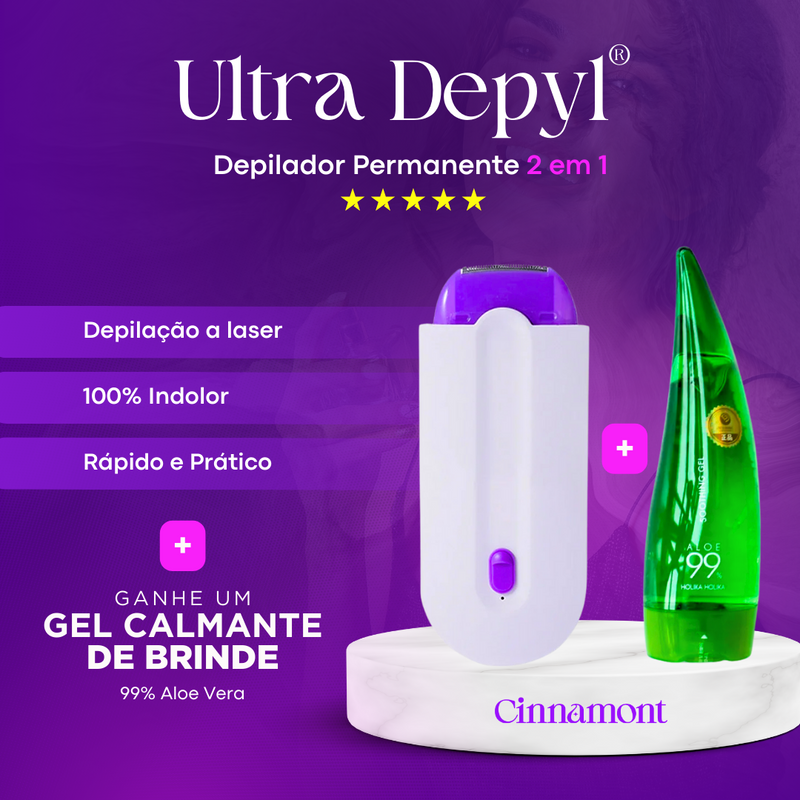 ULTRA DEPYL ® - Depilador Indolor 2 em 1  (GEL CALMANTE DE BRINDE)