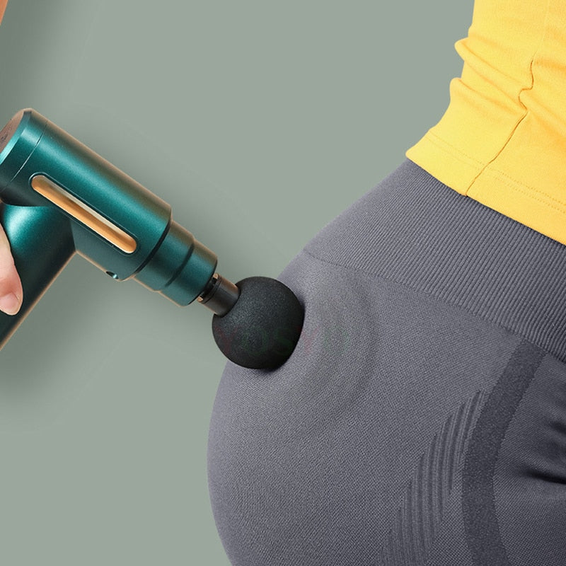 Pistola de Massagem Elétrica LCD de Alta Frequência - E-Massager Gun